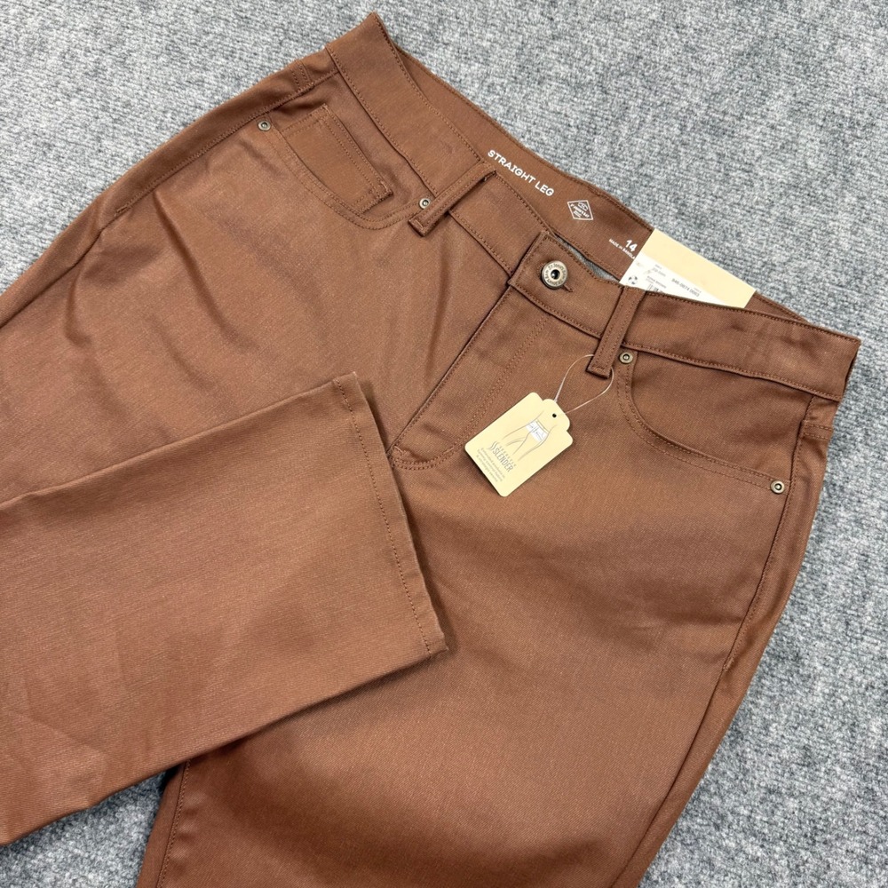 Straight Leg Women’s Pants in Brown